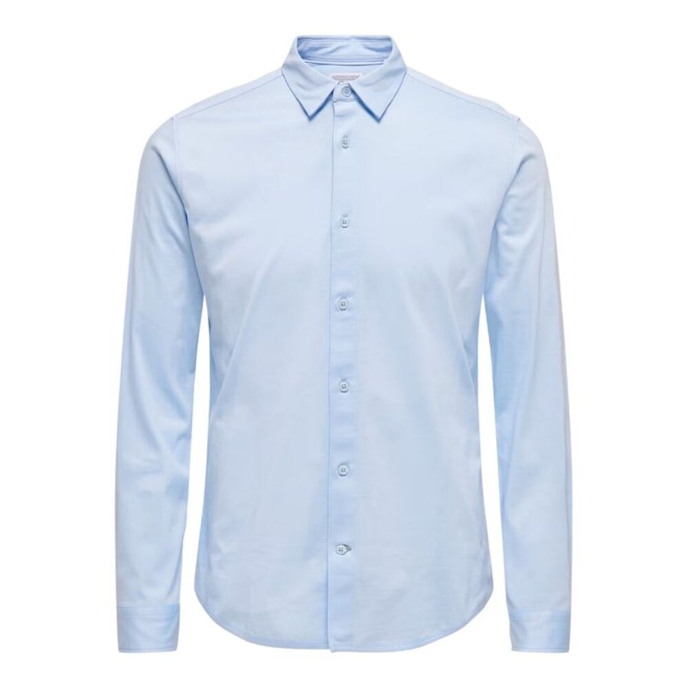 Only Mens Regular Long-Sleeved Shirt / Cashmere Blue